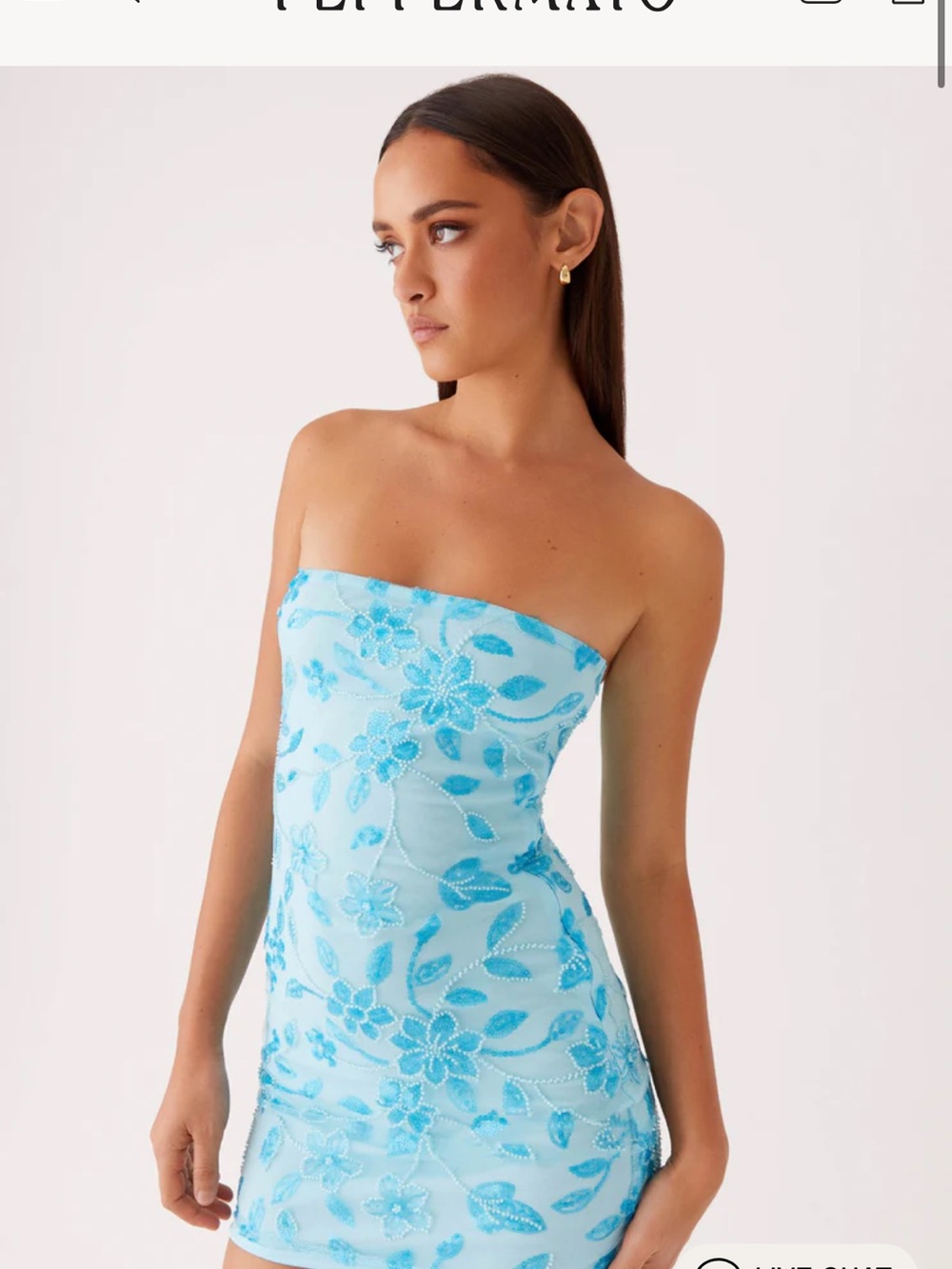 Peppermayo MOOREY BEADED MINI DRESS - BLUE NWT - Picture 4 of 6
